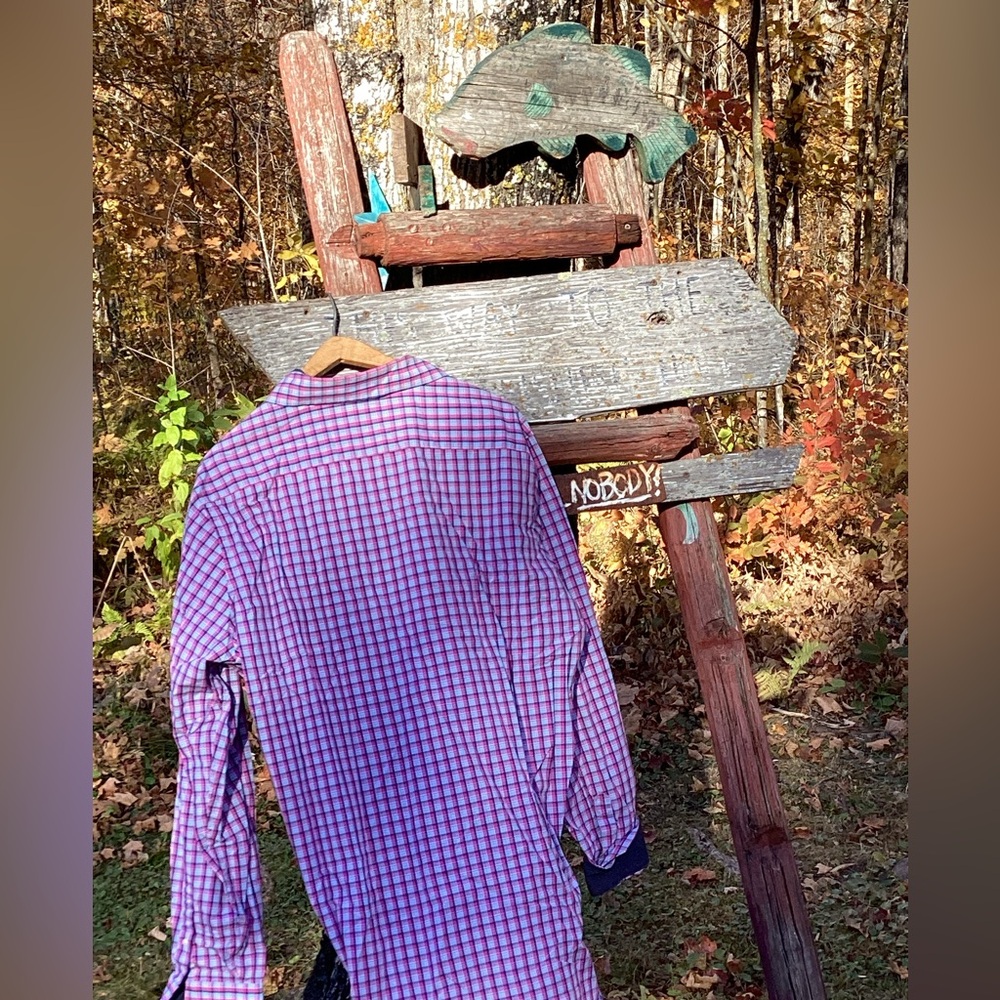 Sharp Dressed Man Preppy Navy Pink Button Down Sh… - image 4